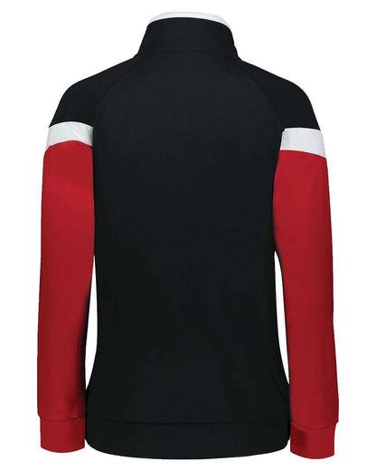 Holloway Women's Limitless Full-Zip Jacket 229779 #color_Black/ White/ Scarlet