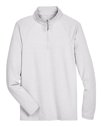 Devon & Jones Men's CrownLux Performance® Clubhouse Micro-Stripe Quarter-Zip Pullover DG480 #color_Silver