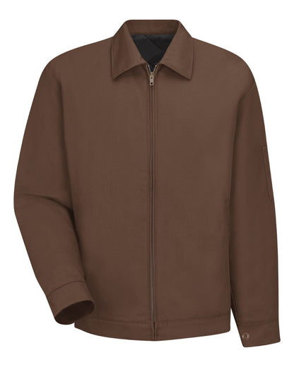 Red Kap Men's Waist Length Jacket JT22 #color_Brown