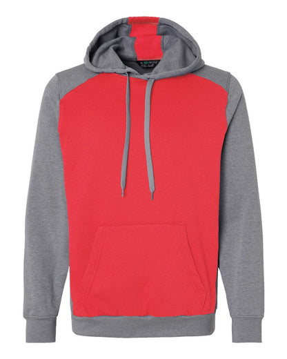 Augusta Sportswear Eco Revive™ Three-Season Triblend Fleece Hooded Sweatshirt 6865 #color_Scarlet/ Grey Heather