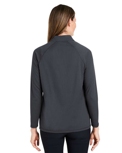North End Women's Revive Coolcore® Quarter-Zip Pullover NE410W #colormdl_Carbon