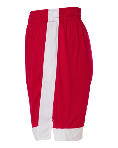 Augusta Sportswear Unisex Match-Up Basketball Shorts 6889 #color_Scarlet/ White