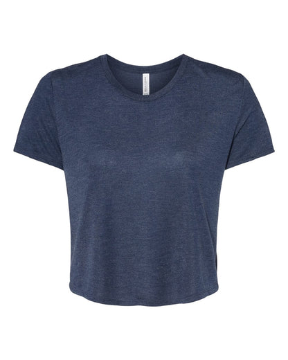 BELLA + CANVAS Women’s Flowy Crop Tee 8882 #color_Heather Navy