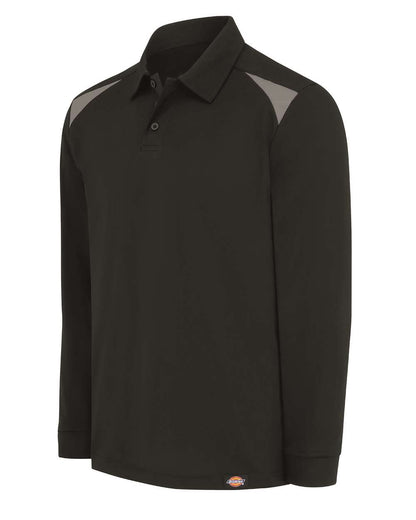 Dickies Team Performance Long Sleeve Shirt LL66 #color_Black/ Smoke