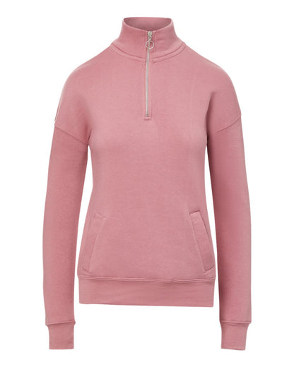 MV Sport Women's Cloud Fleece Quarter-Zip Sweatshirt W20189 #color_Orchid Ice