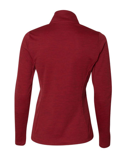 Russell Athletic Women's Striated Quarter-Zip Pullover QZ7EAX #color_True Red
