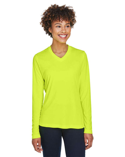 Team 365 Women's Zone Performance Long Sleeve T-Shirt TT11WL #colormdl_Safety Yellow