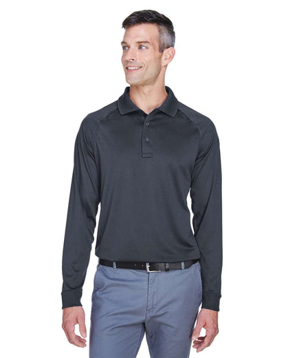 Harriton Men's Advantage Long Sleeve Tactical Polo M211L #colormdl_Dark Charcoal