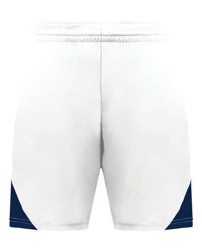 Augusta Sportswear Youth Step-Back Basketball Shorts 1737 #color_White/ Navy