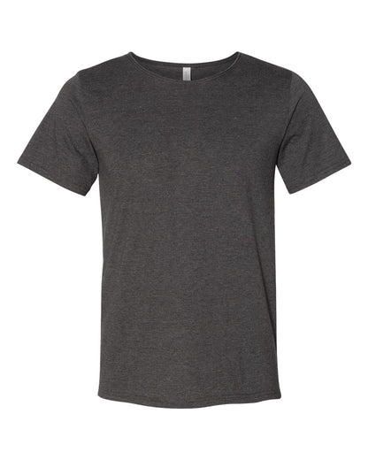 BELLA + CANVAS Unisex Raw Neck Tee 3014 #color_Dark Grey Heather