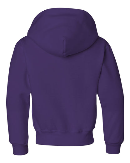 JERZEES Youth NuBlend® Hooded Sweatshirt 996YR #color_Deep Purple