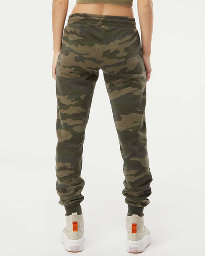 Independent Trading Co. Women's California Wave Wash Sweatpants PRM20PNT #colormdl_Forest Camo Heather