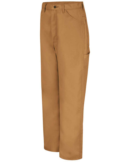 Red Kap Men's Duck Dungaree Pants PD30 #color_Brown Duck - Unhemmed