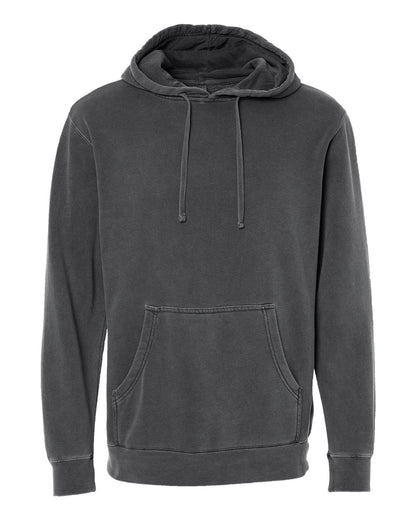 Independent Trading Co. Unisex Midweight Pigment-Dyed Hooded Sweatshirt PRM4500 #color_Pigment Black