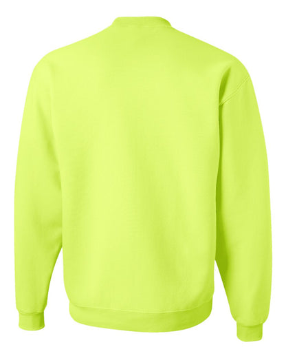 JERZEES Unisex Super Sweats NuBlend® Crewneck Sweatshirt 4662MR #color_Safety Green