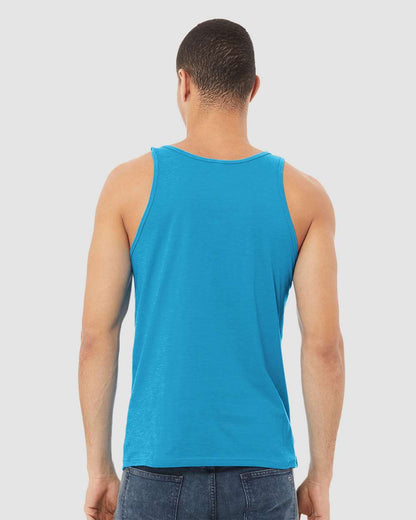 BELLA + CANVAS Heather CVC Tank 3480CVC #colormdl_Neon Blue