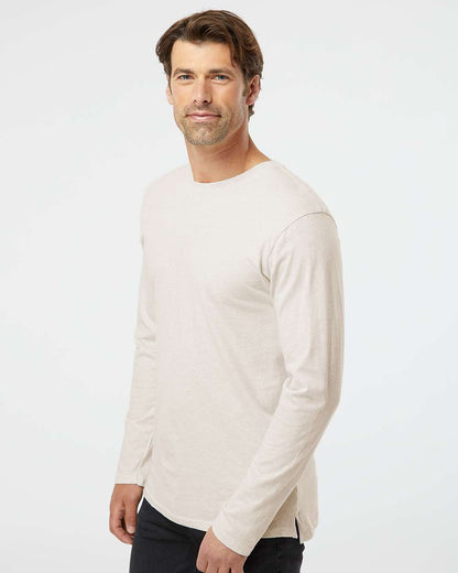 LAT Men's Fine Jersey Long Sleeve Tee 6918 #colormdl_Natural Heather