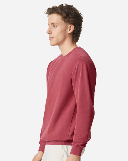 Comfort Colors Unisex Garment-Dyed Crewneck Sweatshirt 1566 #colormdl_Crimson