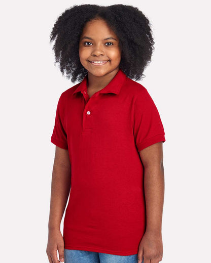 JERZEES Youth Dri-Power® Polo 437K #colormdl_True Red