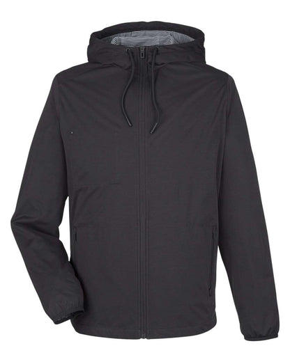 North End Men's Network Lightweight Jacket NE75 #color_Black Heather
