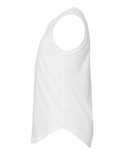 LAT Girls' Relaxed Fine Jersey Tank 2692 #color_White