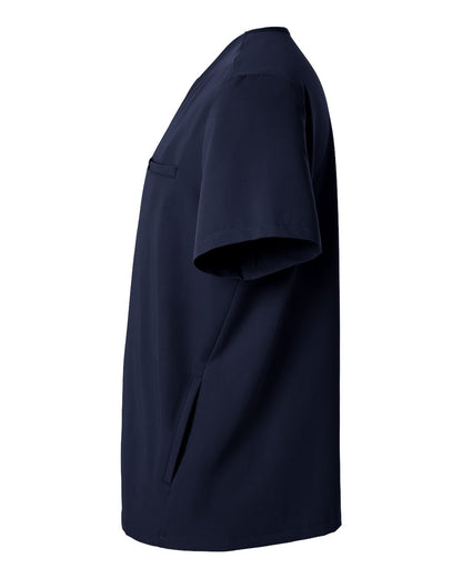 Jaanuu Men's Platt 3-Pocket Scrub V-Neck Top M10002 #color_Midnight Navy