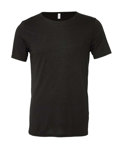 BELLA + CANVAS FWD Fashion Triblend Raw Neck Tee 3414 #color_Solid Black Triblend