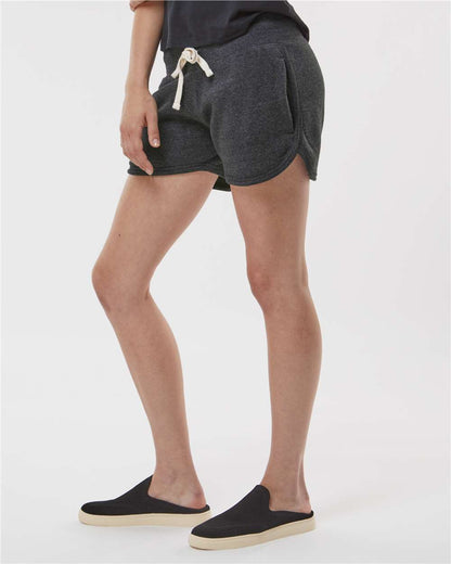 J. America Women's Fleece Shorts 8856 #colormdl_Black Triblend