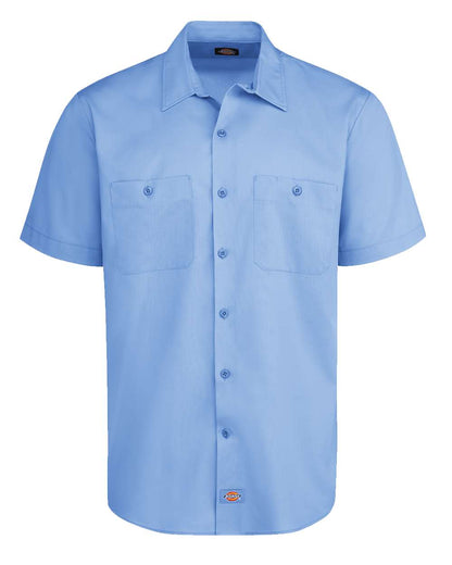 Dickies Men's Tall Industrial Worktech Ventilated Short Sleeve Work Shirt LS51T #color_Light Blue