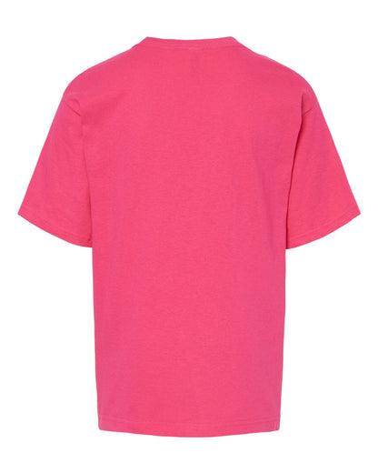 M&O Youth Gold Soft Touch T-Shirt 4850 #color_Heliconia