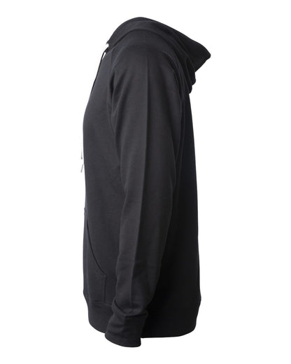 Independent Trading Co. Icon Lightweight Loopback Terry Hooded Sweatshirt SS1000 #color_Black