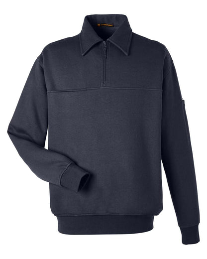 Harriton Unisex ClimaBloc™ Heavyweight Tactical Quarter-Zip Pullover M712 #color_Dark Navy