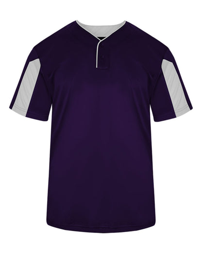 Alleson Athletic Men's Striker Placket 7976 #color_Purple/ White