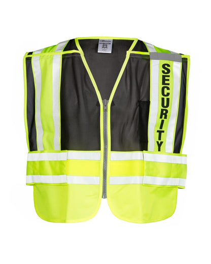 Kishigo Unisex Security Vest 8055BZ #color_Lime/ Black