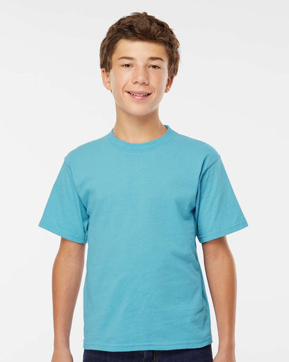 M&O Youth Gold Soft Touch T-Shirt 4850 #colormdl_Diving Blue
