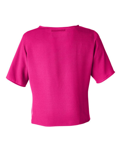 Devon & Jones Women's Perfect Fit™ Tie Front Blouse DP617W #color_Crown Raspberry