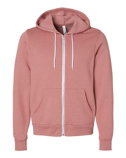 BELLA + CANVAS Sponge Fleece Full-Zip Hoodie 3739 #color_Heather Mauve