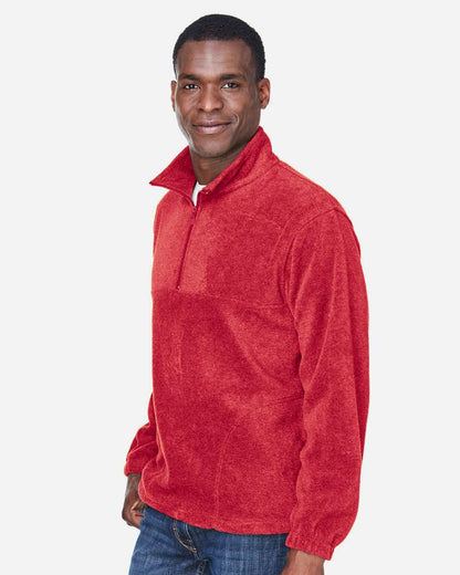 Harriton Men's Fleece Quarter-Zip Pullover M980 #colormdl_Red