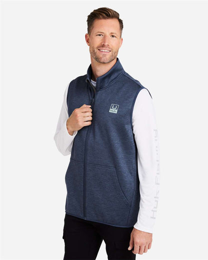 HUK Men's Coldfront+ Vest H130099 #colormdl_Naval Academy Heather