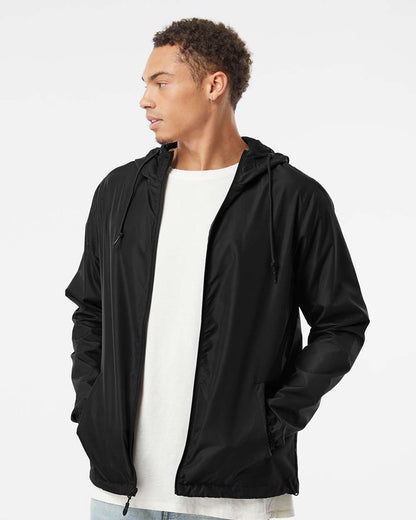 Independent Trading Co. Lightweight Windbreaker Full-Zip Jacket EXP54LWZ #colormdl_Black