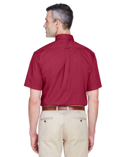 Harriton Men's Easy Blend™ Twill Dress Shirt with Stain-Release M500S #colormdl_Wine