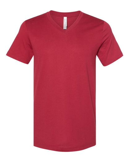 BELLA + CANVAS Jersey V-Neck Tee 3005 #color_Cardinal