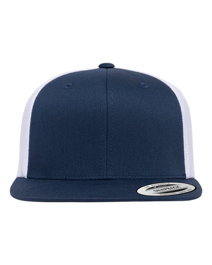 YP Classics Retro High Profile Trucker Cap 6609 #color_Navy/ White