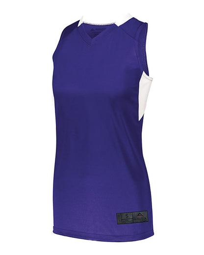 Augusta Sportswear Women's Step-Back Basketball Jersey 1732 #color_Purple/ White