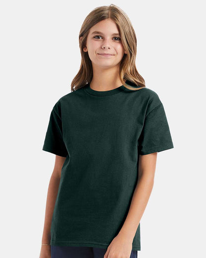 Hanes Authentic Youth T-Shirt 5450 #colormdl_Deep Forest