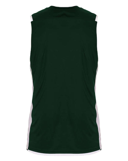 Alleson Athletic Youth Crossover Reversible Jersey 590RSPY #color_Forest/ White