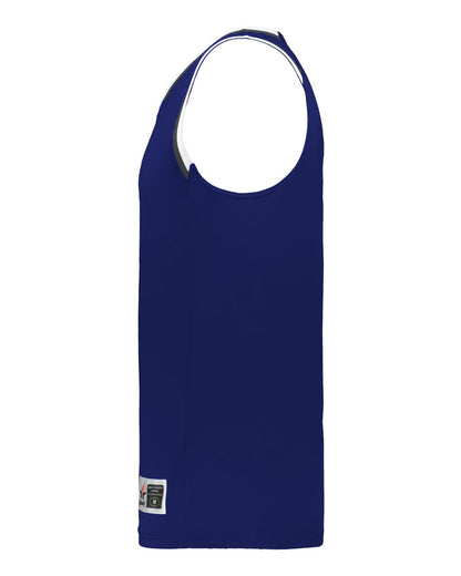Alleson Athletic Men's Retro Basketball Jersey A51000 #color_Navy/ Graphite/ White