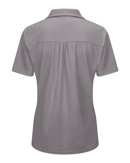 Red Kap Women's Performance Knit® Flex Series Pro Polo SK91 #color_Grey
