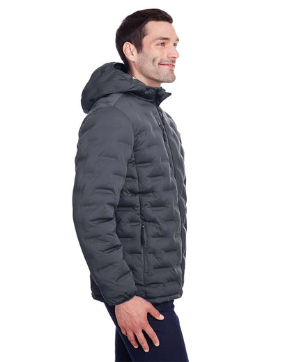North End Men's Loft Puffer Jacket NE708 #colormdl_Carbon/ Black