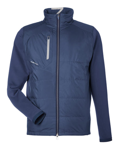 Zero Restriction Men's Lightweight Hybrid Jacket W1018 #color_Navy
